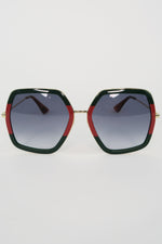 Gucci Web Accent Oversize Sunglasses