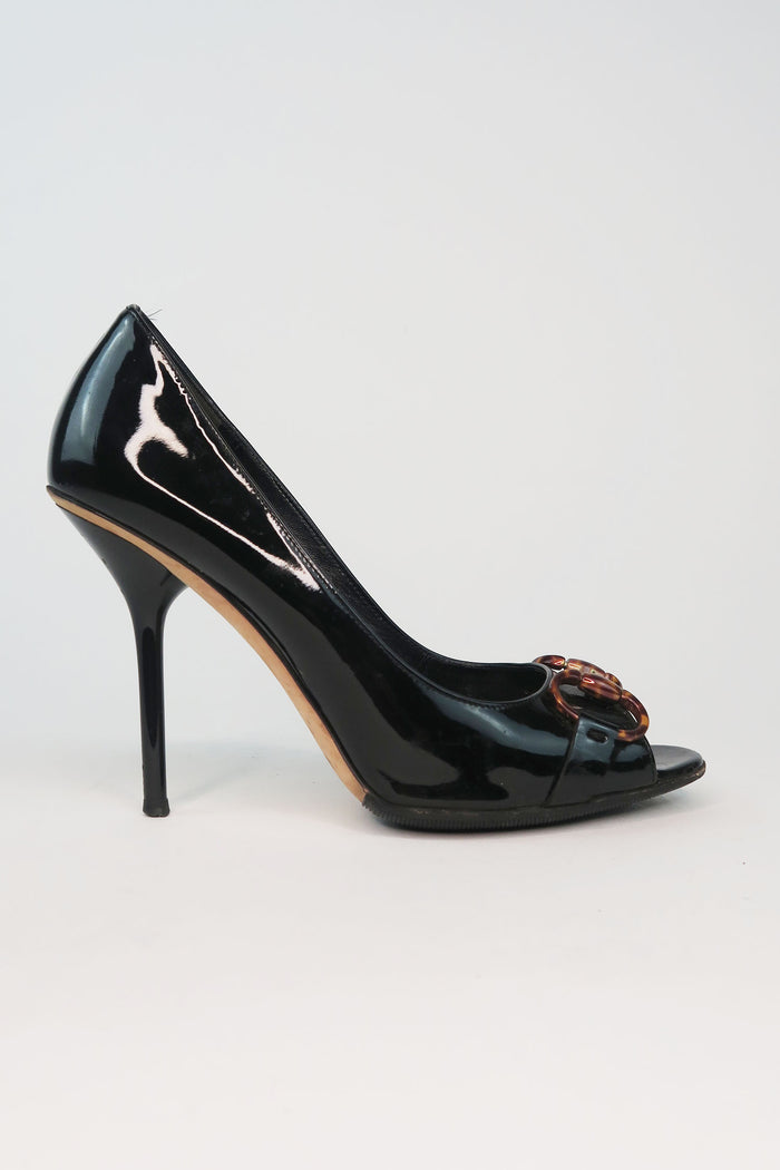 Gucci Horsebit Accent Patent Pumps sz 6.5