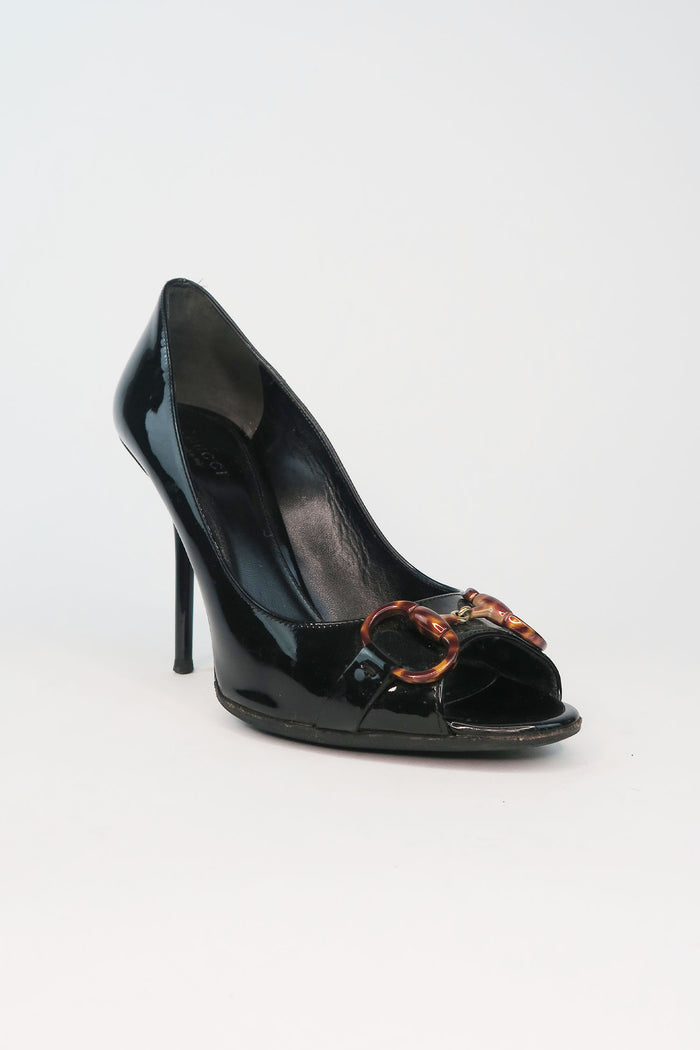 Gucci Horsebit Accent Patent Pumps sz 6.5