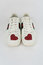 Gucci Ace Embroidered Heart Sneakers sz 35.5