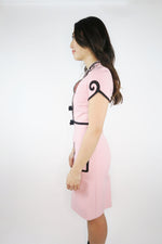 Gucci Pink Viscose Jersey Dress With Crystals