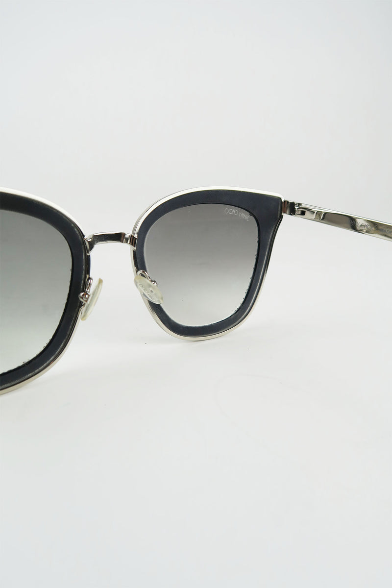 Jimmy Choo Silver Glitter Lizzy Sunglasses