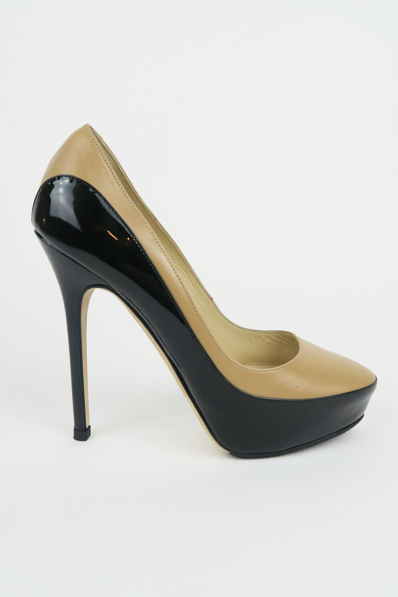 Jimmy Choo Two-Tone Leather Pumps sz 36.5