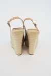 Jimmy Choo Patent Leather Espadrille Sandals  sz 37