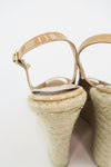 Jimmy Choo Patent Leather Espadrille Sandals  sz 37