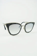 Jimmy Choo Silver Glitter Lizzy Sunglasses