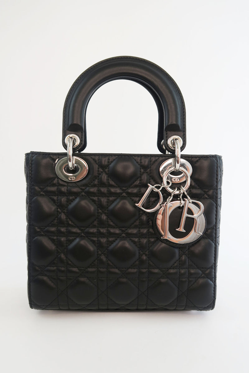 Christian Dior Small My Lady Dior Lucky Badges Bag w/ Strap