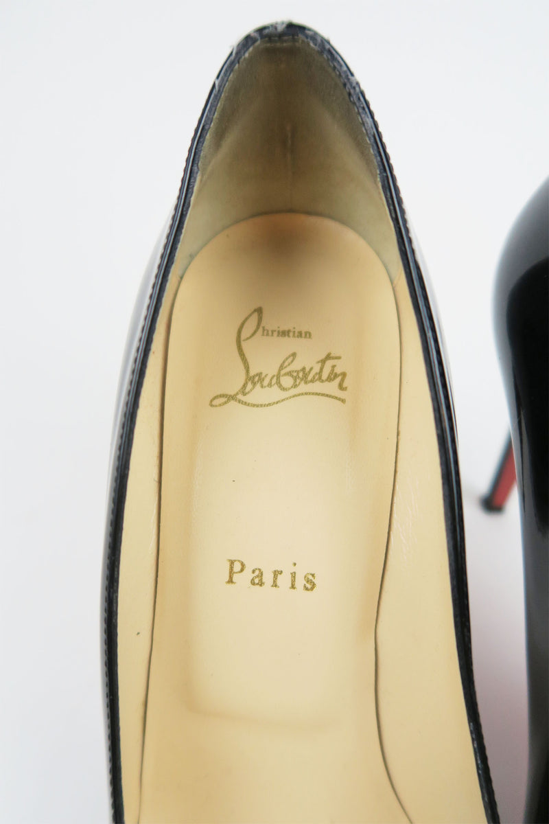 Christian Louboutin New Simple Pump 100 Patent Leather Pump sz 38.5