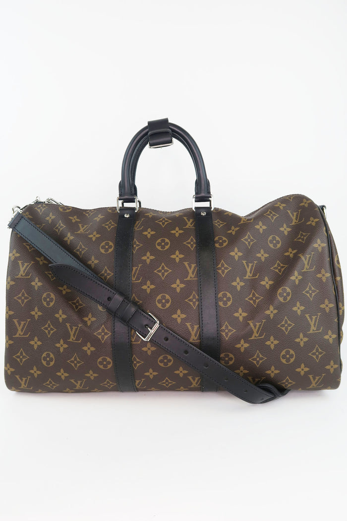 Louis Vuitton Monogram Macassar Keepall Bandouliere 45