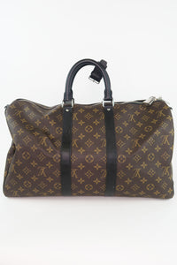 Louis Vuitton Monogram Macassar Keepall Bandouliere 45