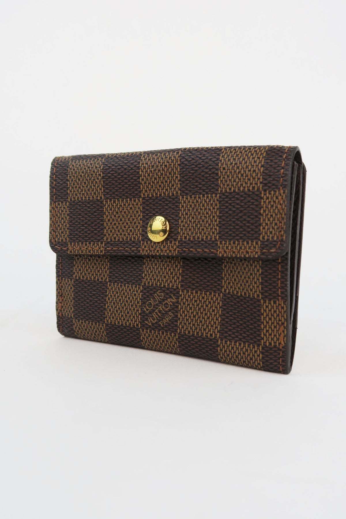 Louis Vuitton Damier Ebene Pattern Compact Wallet