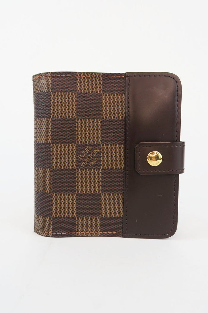 Louis Vuitton Damier Ebene Pattern Compact Wallet