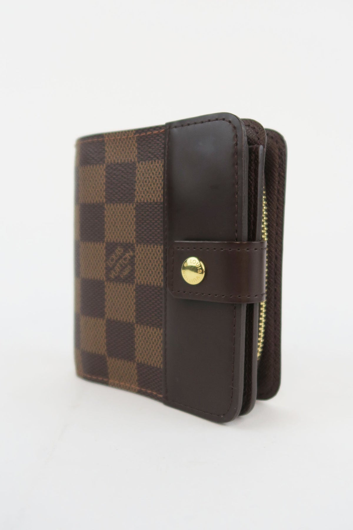 Louis Vuitton Damier Ebene Pattern Compact Wallet