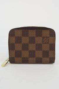 Louis Vuitton Damier Ebene Pattern Zippy Coin Purse