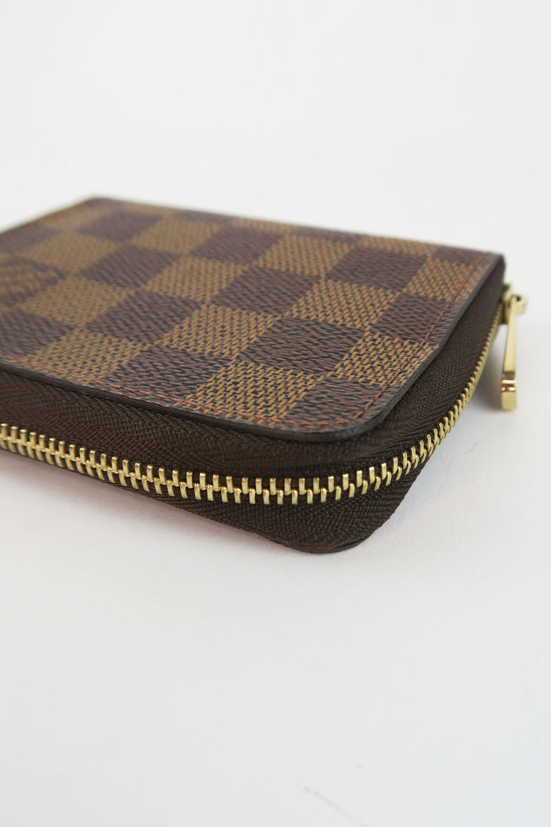 Louis Vuitton Damier Ebene Pattern Zippy Coin Purse