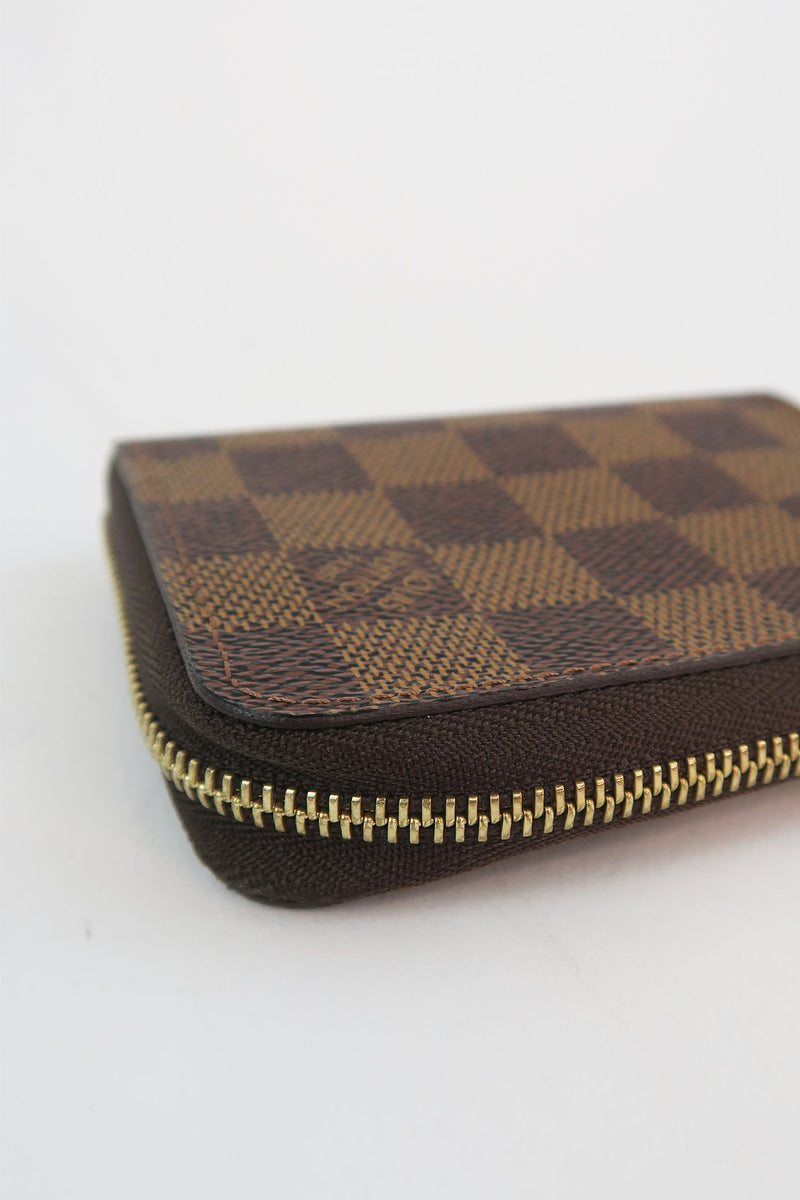 Louis Vuitton Damier Ebene Pattern Zippy Coin Purse