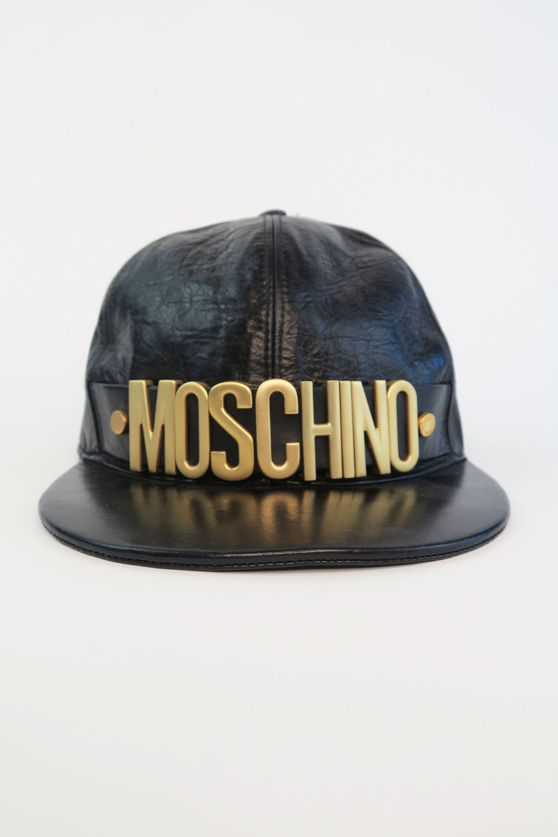 Moschino Leather Baseball Cap