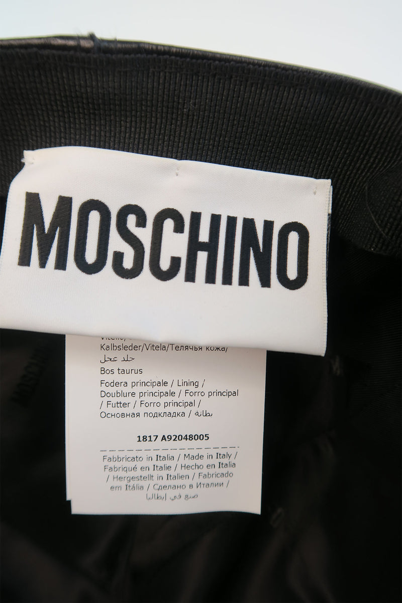 Moschino Leather Baseball Cap