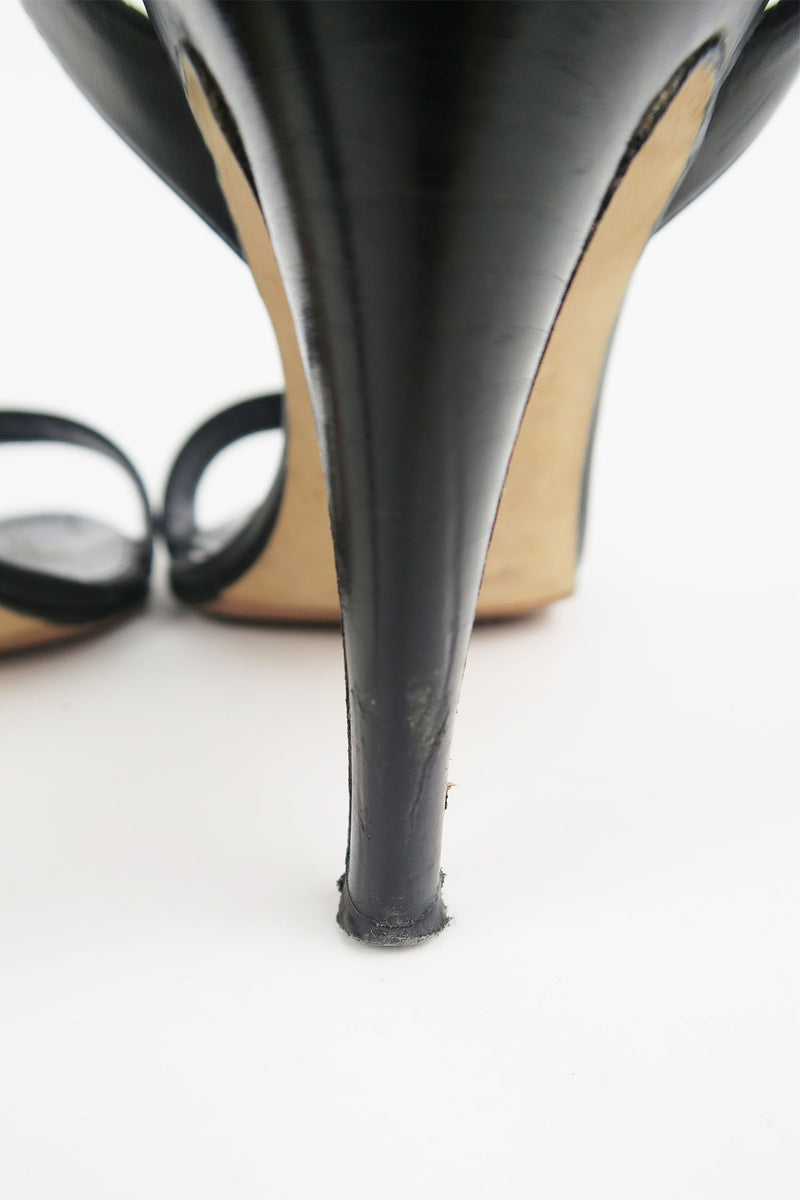 Manolo Blahnik Leather Sandals sz 35.5