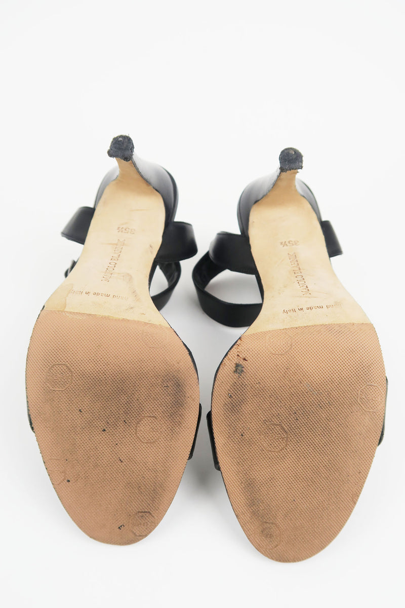 Manolo Blahnik Leather Sandals sz 35.5