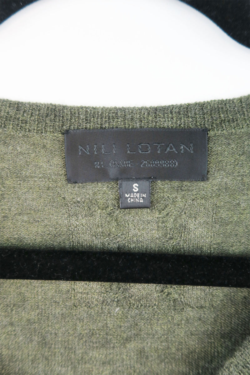 Nili Lotan Cashmere V-Neck Sweater sz S