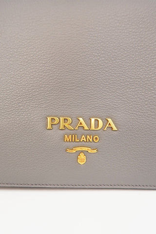 Prada Pebbled Leather Crossbody Bag