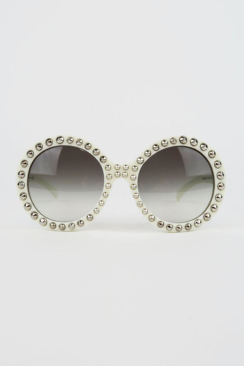 Prada Round Studded Sunglasses