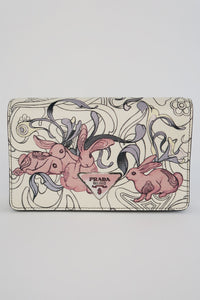 Prada Glace Calf Rabbit Wallet On Chain