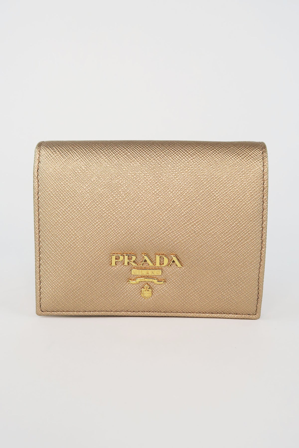 Prada Saffiano Compact Wallet