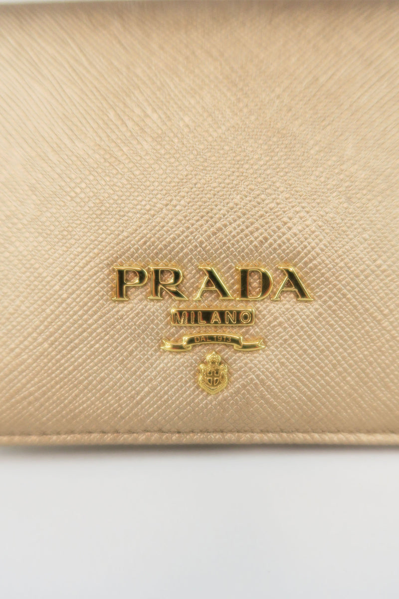 Prada Saffiano Compact Wallet