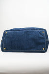 Prada Canapa Denim Shopper Tote