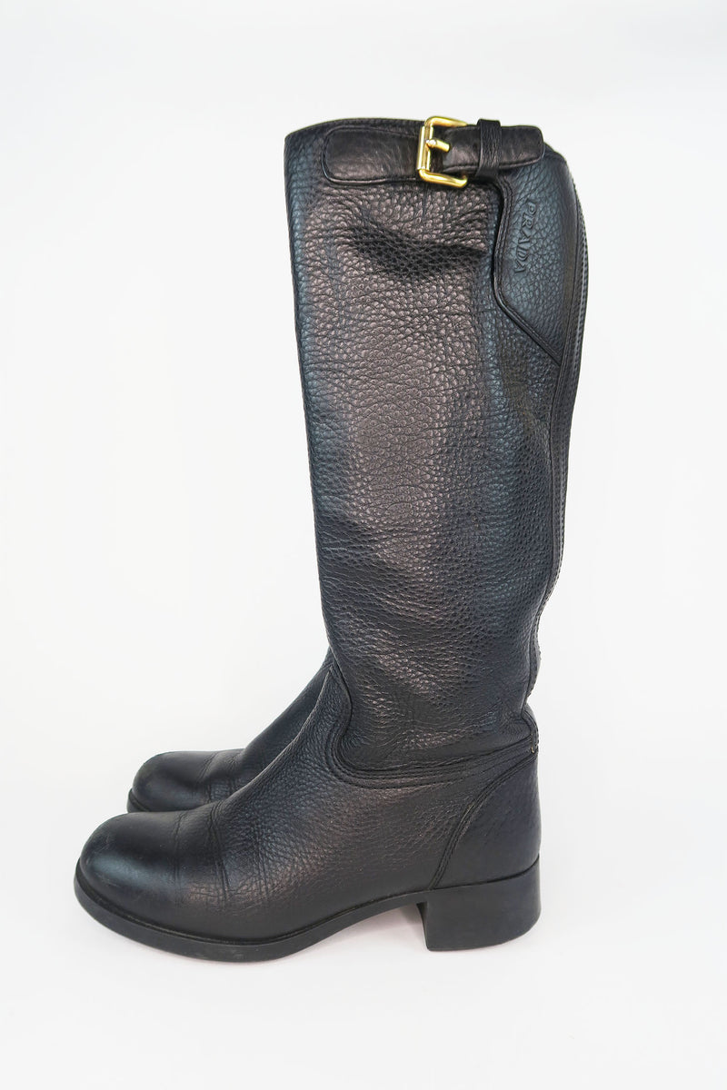 Prada riding outlet boots