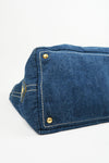 Prada Canapa Denim Shopper Tote