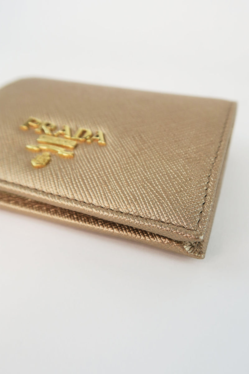 Prada Saffiano Compact Wallet