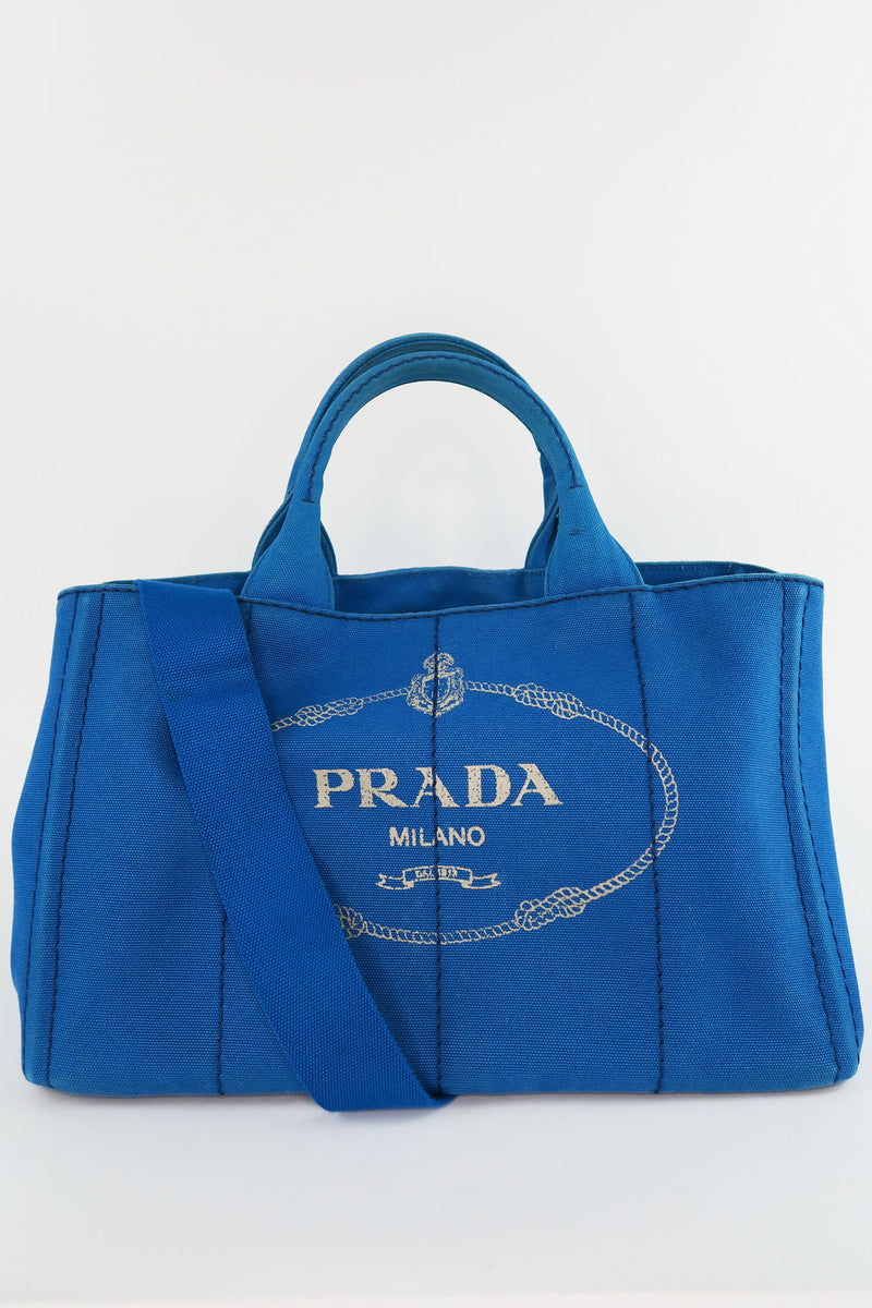 Prada Large Canapa Logo Shopping Tote