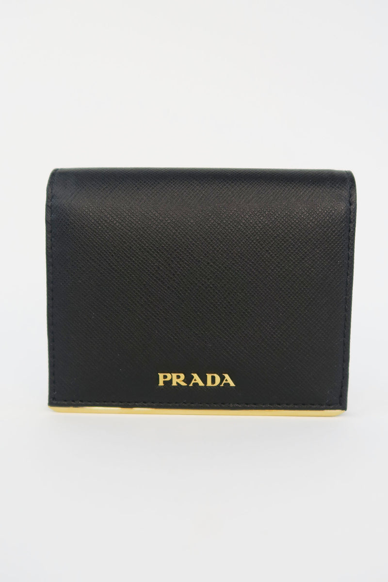 Prada Saffiano Metal Leather Bifold Wallet