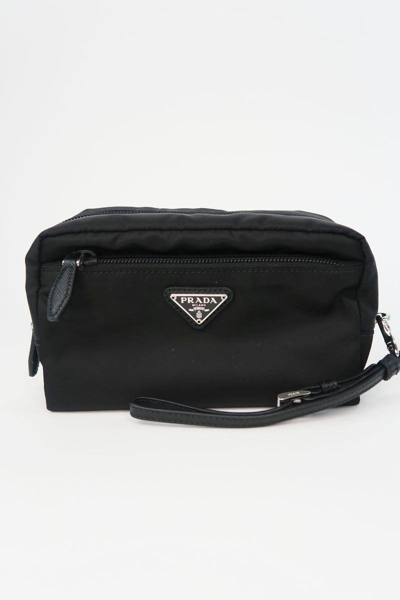 Prada Double Zip Nylon Wristlet