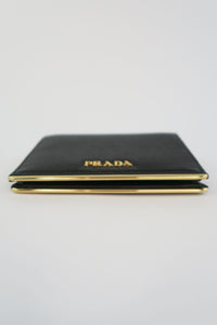 Prada Saffiano Metal Leather Bifold Wallet