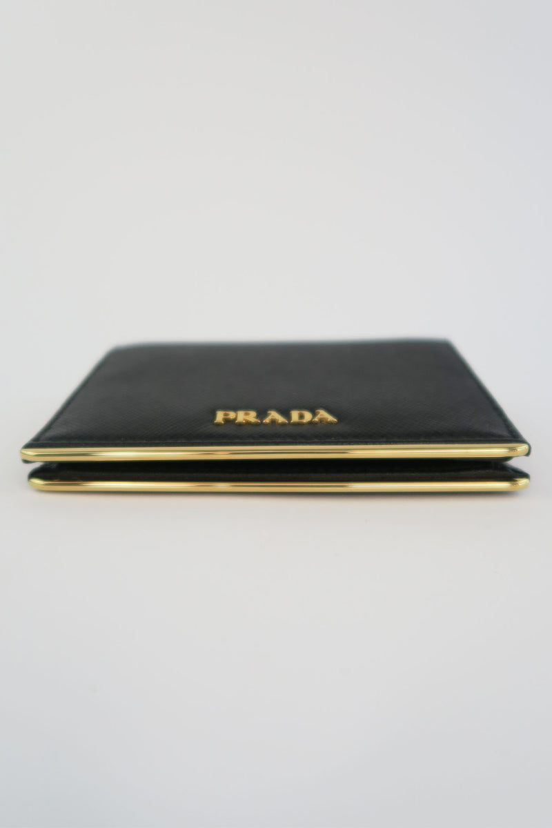 Prada Saffiano Metal Leather Bifold Wallet