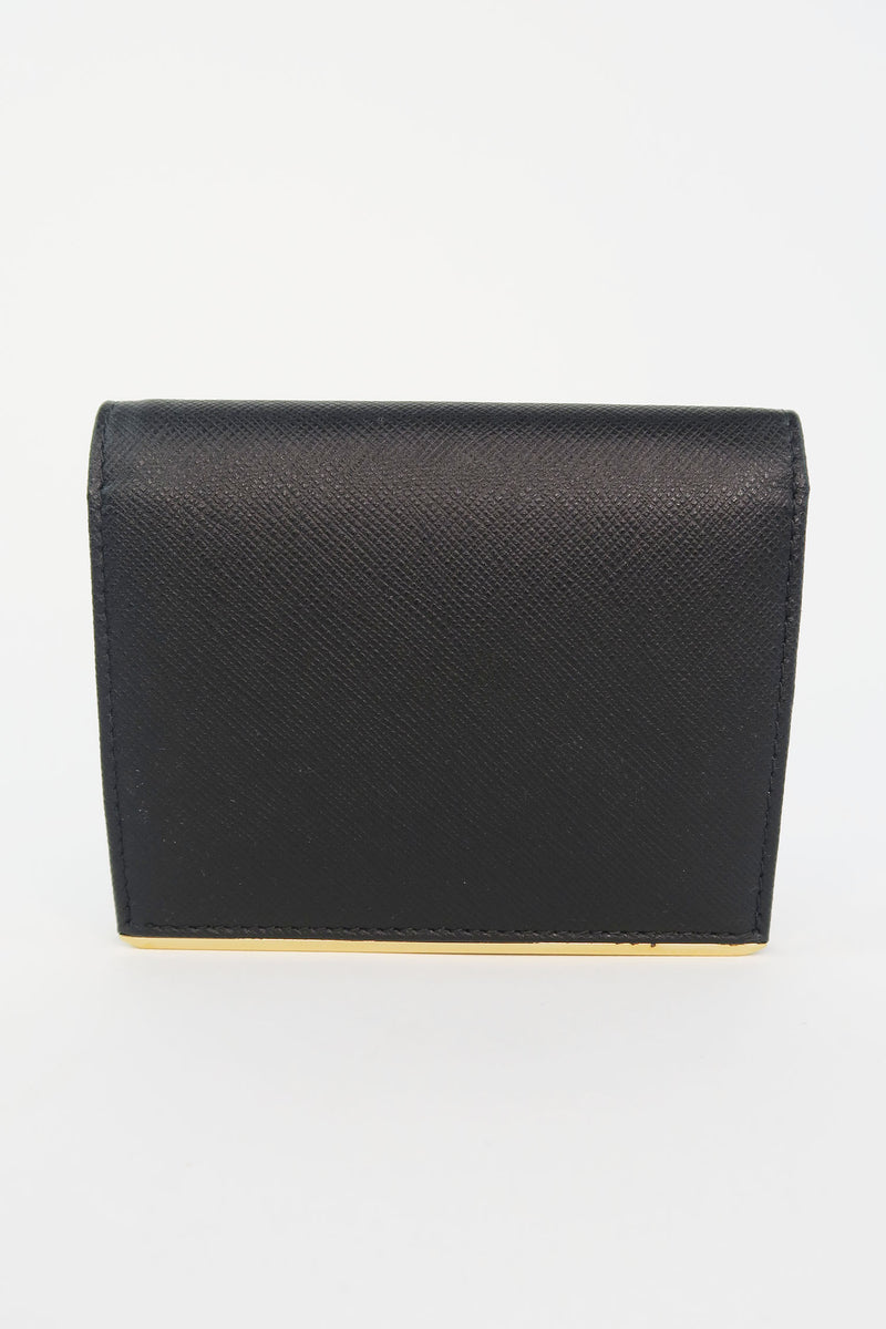 Prada Saffiano Metal Leather Bifold Wallet