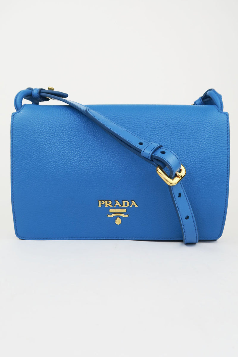 Prada Pebbled Leather Crossbody Bag