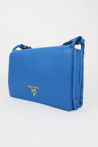 Prada Pebbled Leather Crossbody Bag