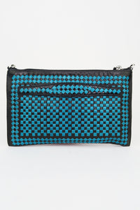 Prada Madras Woven Leather Clutch