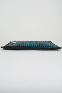 Prada Madras Woven Leather Clutch