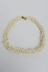 Four Strand White Pearl Necklace & Bracelet