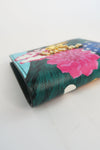Prada Floral Saffiano Compact Wallet