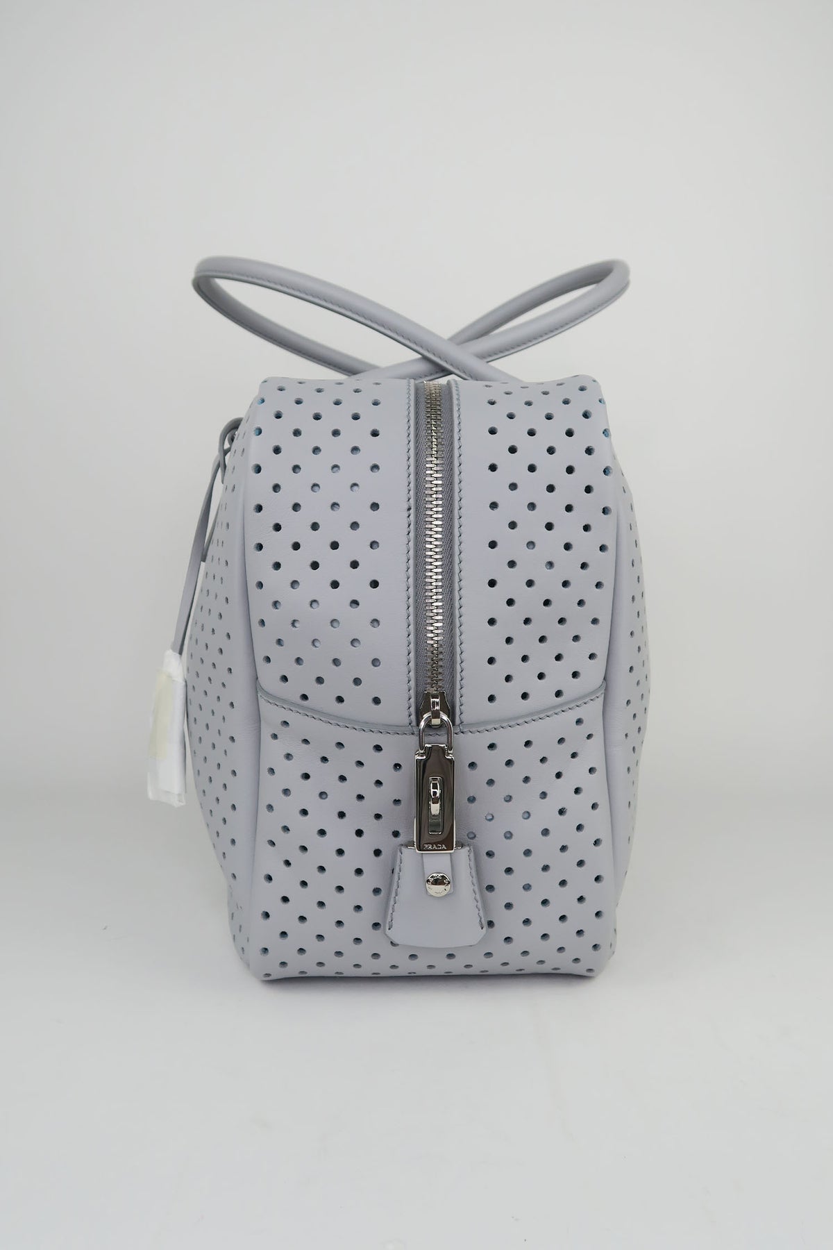 Prada Bauletto Bag Perforated Leather Medium