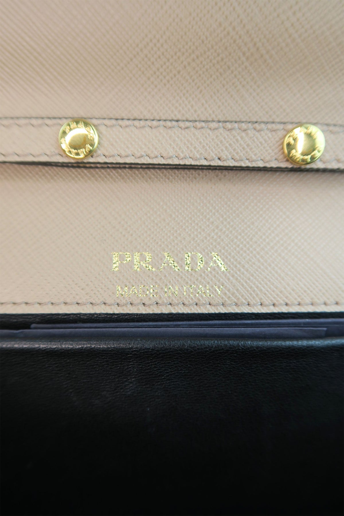 Prada Saffiano Leather Clutch & Chain