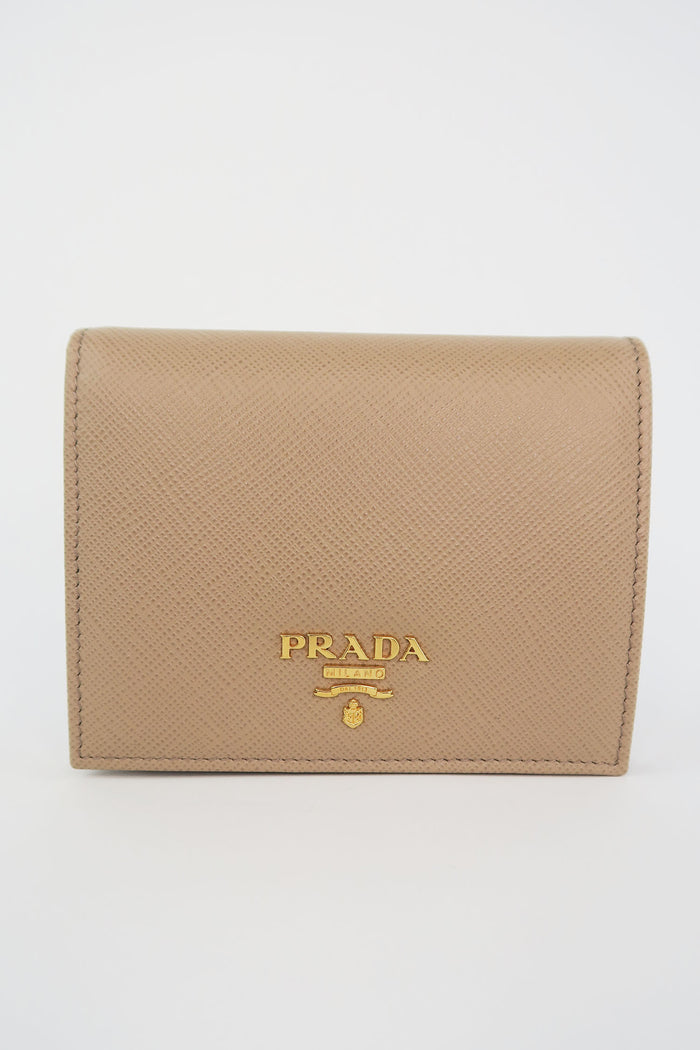 Prada Saffiano Compact Wallet