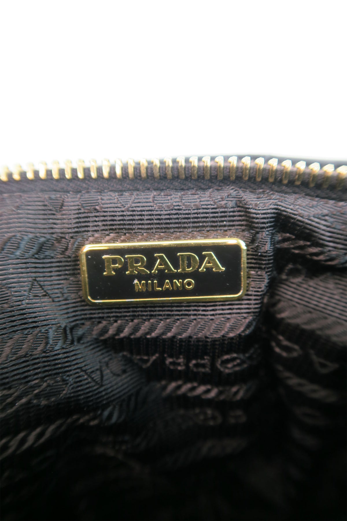 Prada Pleated Leather Wristlet